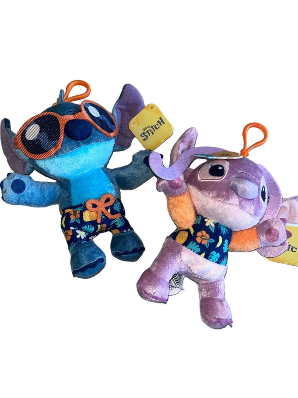 Stitch or Angel 7” Plush with Bag Clip - choose 1